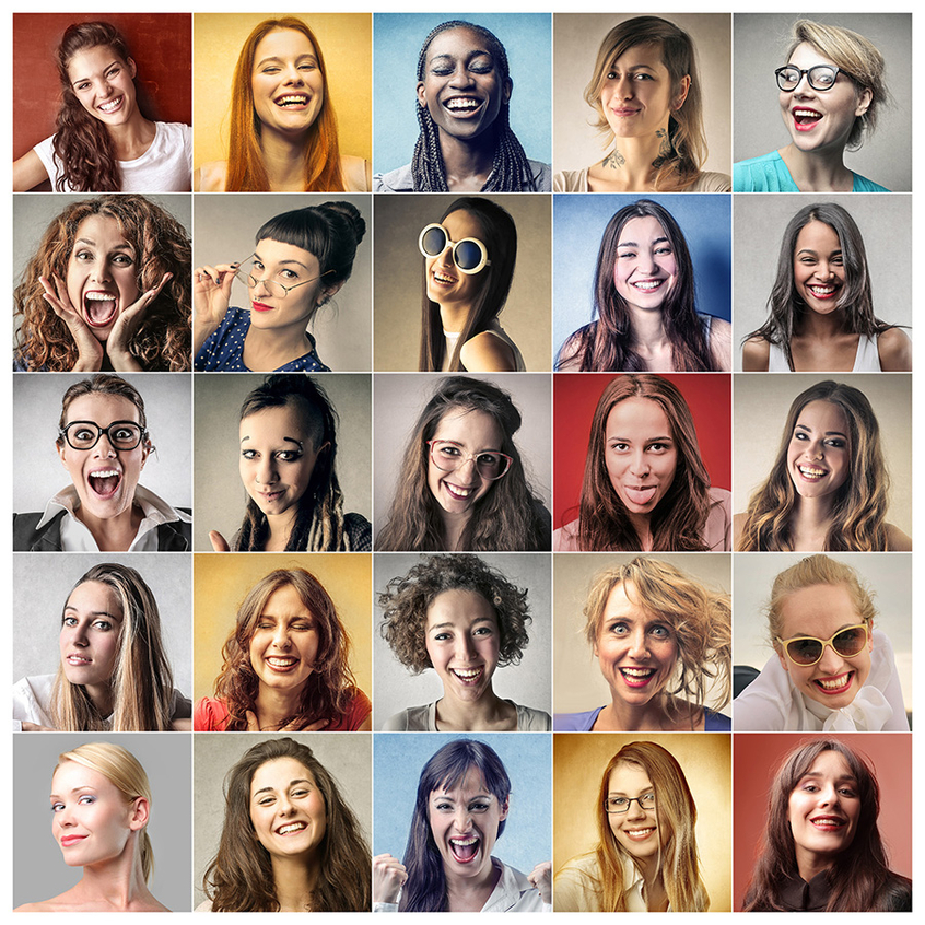Collage von Frauenportraits