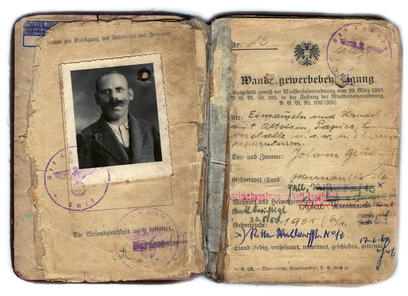 Wandergewerbeschein des Jenischen Johann G.